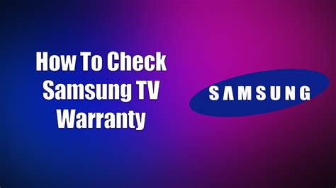 samsung tv warranty checker